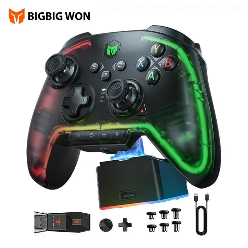 BIGBIG WON Rainbow 2 Pro Wireless Controller - Hall Effect Triggers, 2.4G/Bluetooth, Multi-Platform