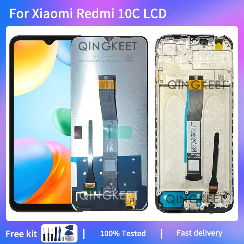 

6.71" For Xiaomi Redmi 10C LCD 220333QAG IPS Display Touch Screen Digitizer Assembly For Redmi 10C 220333QBI LCD With Frame 2203