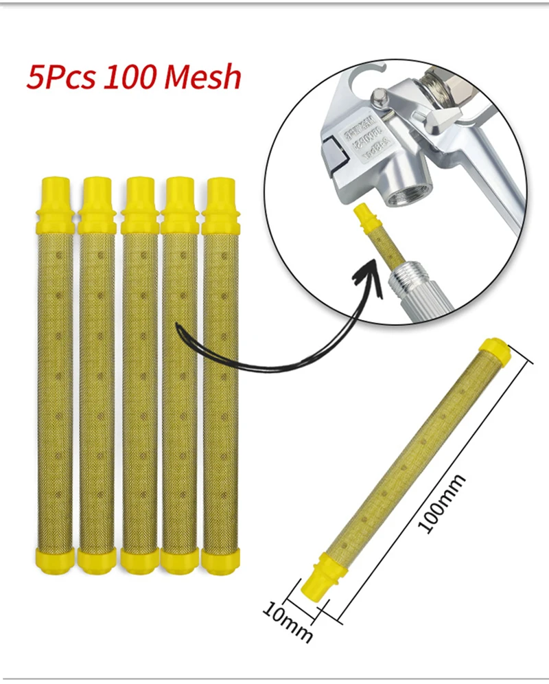 5 Stück 30-200 Mesh Airless Farbspritzfilter – Reduziert Düsenverstopfung – Zubehör für Spritzgeräte – Detail 5