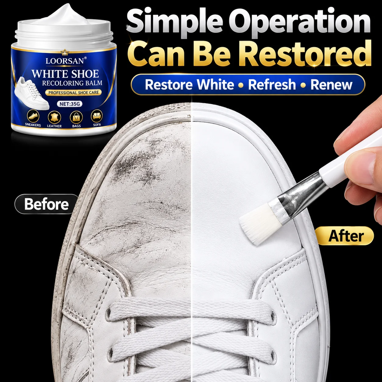 لوورسان بلسم إصلاح الأحذية الب - مراجعة Sneaker Care Whitener وسعره