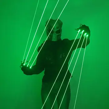 Gants laser verts 532 nm, faisceau lumineux LED sur la paume, idéal pour DJ, clubs et spectacles. 10 best sales Spectacle LED - №6