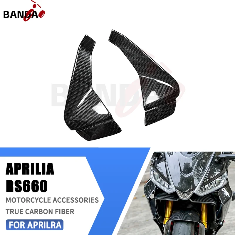 

For Aprilia RS660 RS 660 2020 2021 2022 2023 100% 3K Pure Carbon Fiber Motorcycle Accessories Fixed-air wing, fairing kit