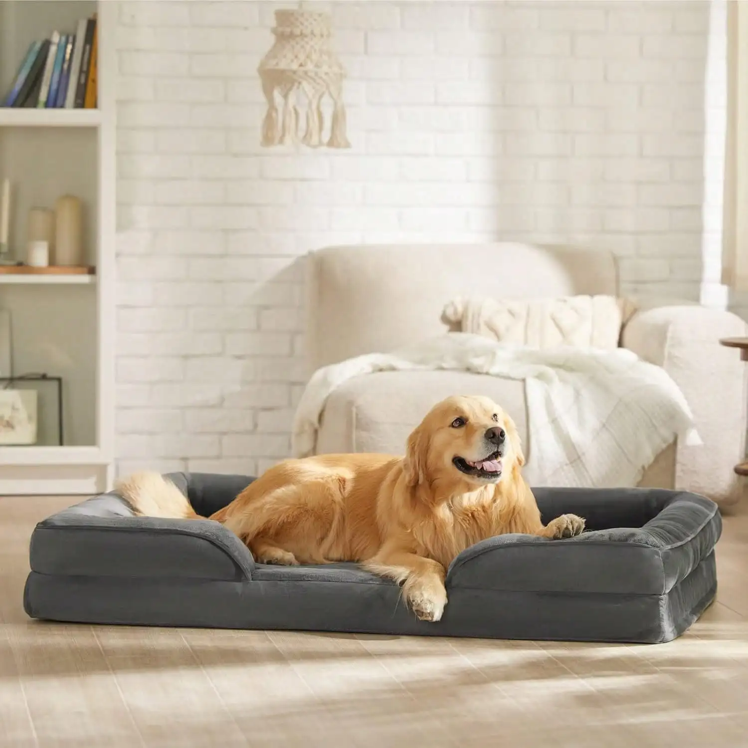 Extra Large Dog Bed: Universal Support For Medium And Large Dogs, Luxury Orthopedic Pet Sofa With Removable Machine Washable Cover, Non-Slip Bottom, High-Density Comfortable Soft Filling, Suitable For 15 To 50kg Dog Breeds