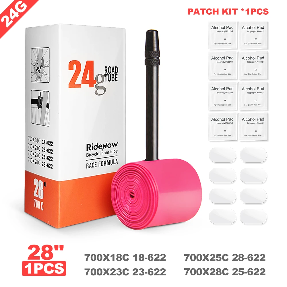 RideNow Ultralight Road Bicycle TPU Inner Tube 700C Bike Tire 28“ 700X18 23 25 28 30 32c Valve Length French 45/65/85mm 36g