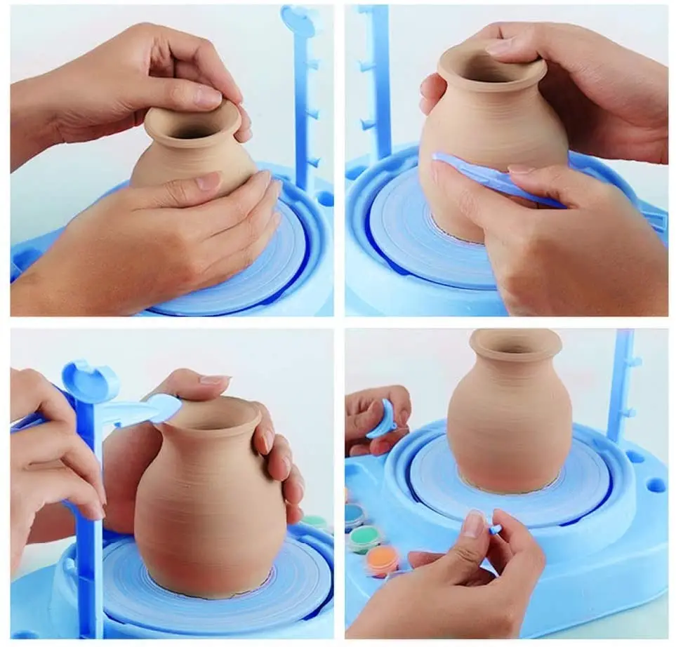Air Dry Soft Modeling Molding Natural Sculpting Clay Pottery Wheel Kit