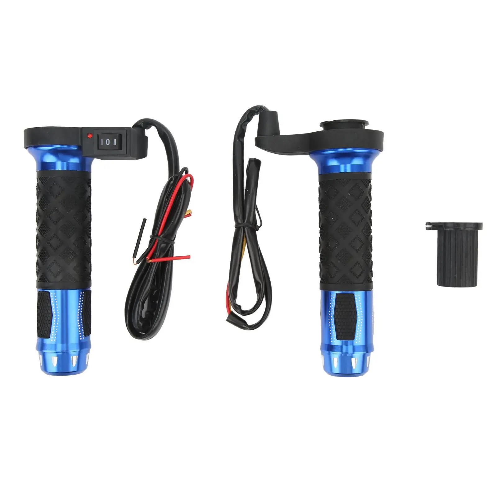 

Electric Heated Hand Grips Waterproof Temperature Adjustable 12V 50 to 70 Degrees Heated Motorcycle Handle for 22mm Blue