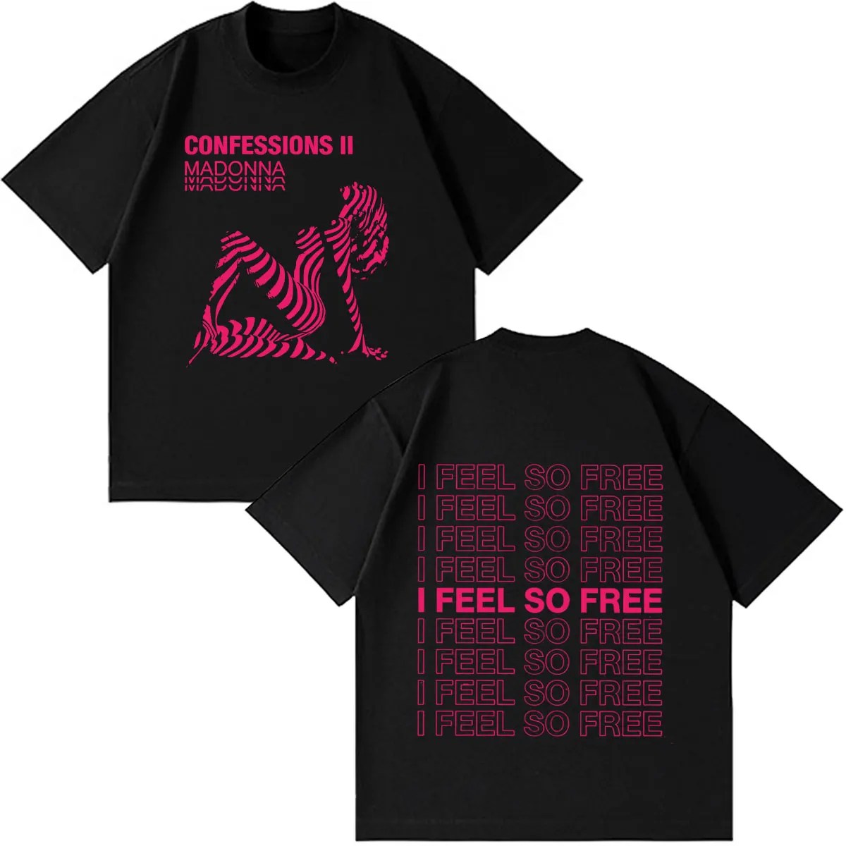 Футболка с графическим принтом Madonna I Feel So Free Album Tour 2026, винтажная, унисекс, хип-хоп, хлопковая, свободного кроя, повседневная, эстетичная, трендовая