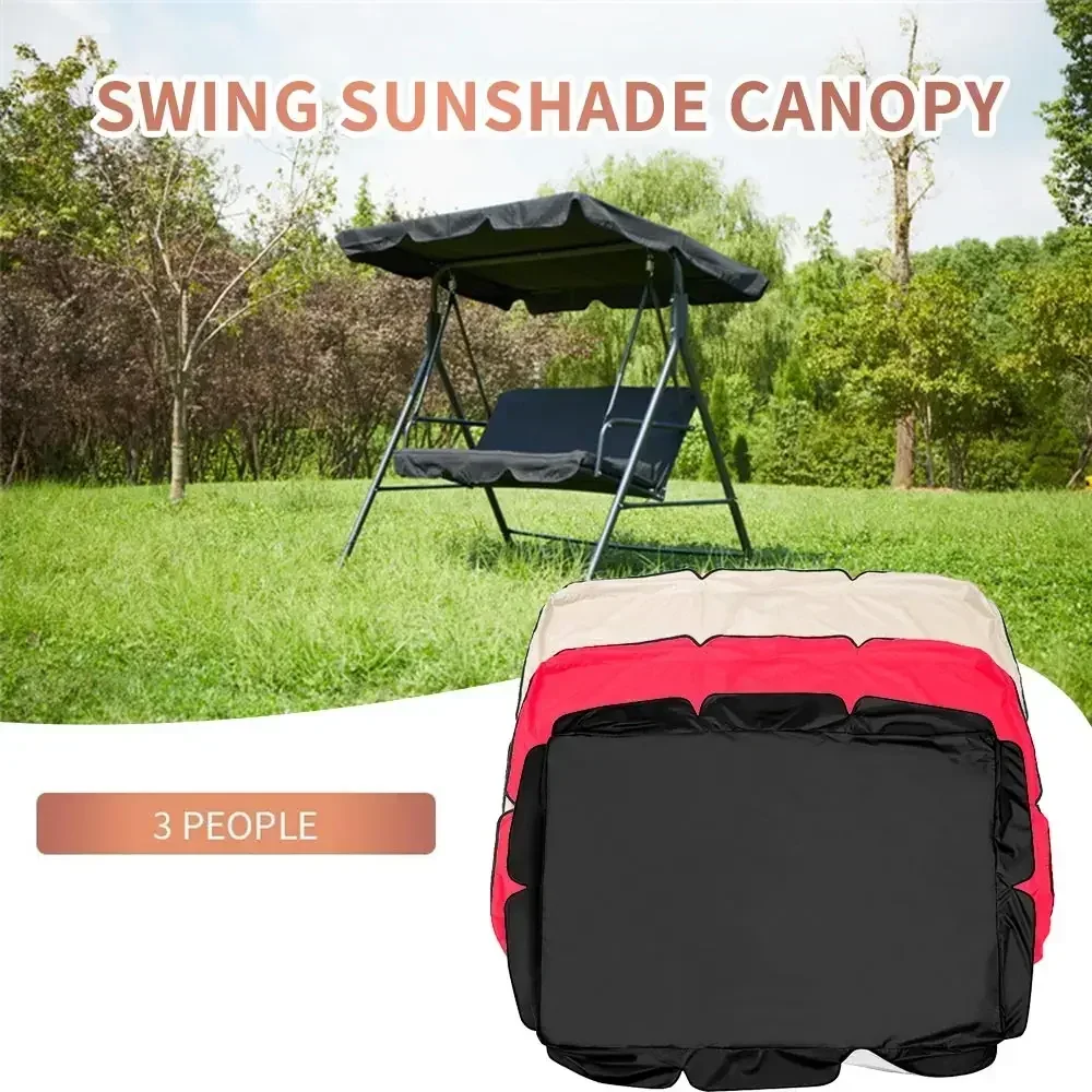 Outdoor Swing Canopy 3 Seater Chair Top Cover Canopy UV Sun Water Proof for Patio Yard Seat Hammock Canopy Dustproof Cover