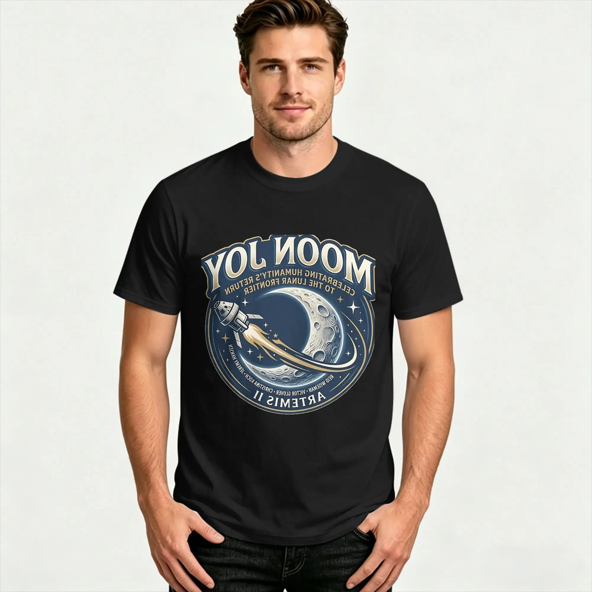Men's Copy Moon Joy Artemis T-Shirts  100 Cotton Clothing Summer Aesthetic Short Sleeve T-Shirt O-Neck Hip Hop Casual Tshirt