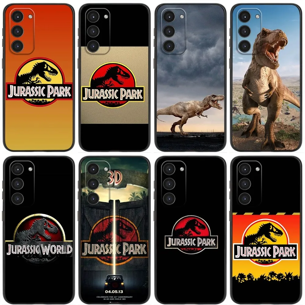 Dinosaur J-Jurassic Phone Case For Samsung Galaxy A20,A21s,A22,A31,A32,A52,A53,A72,73,A80,A91 Soft Liquid Silicone Black Cover