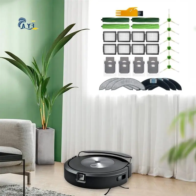 

AY03-Brush Hepa Filter Side Brush Mop Cloth Dust Bag Spare Parts For Irobot Roomba Combo J7+ Vacuum Cleaner