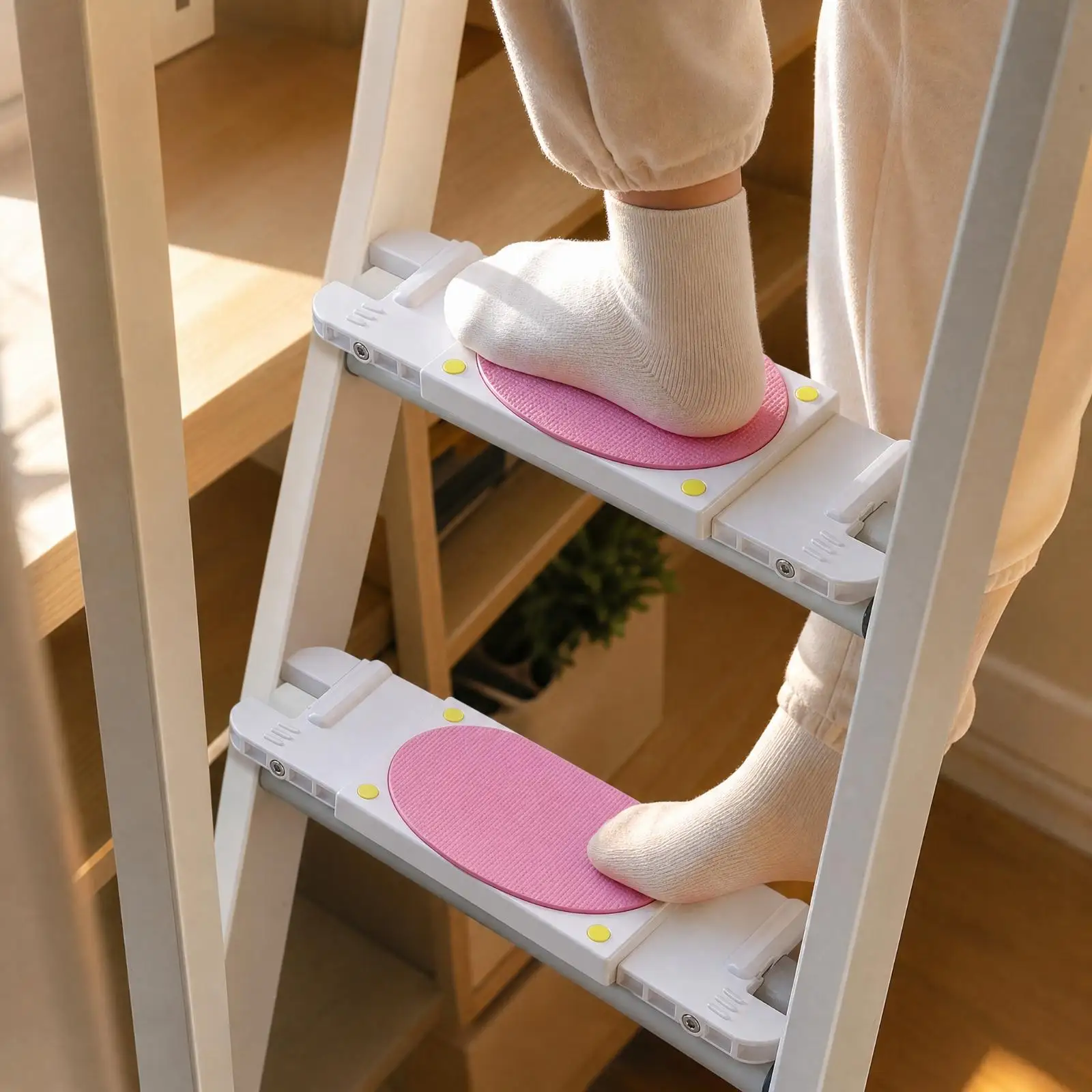 Bunk Bed Stairs Footrest Pad Dormitory Step Support for Ladder with Wide Feet Anti Slip EVA Cushion Stable Climbing Helper