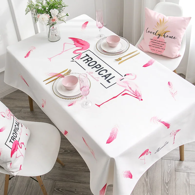 Nordic Modern Table Cloth Minimalist Cotton Art Kawaii Tablecloth Waterproof Rectangular Mantel Mesa Table Decoration