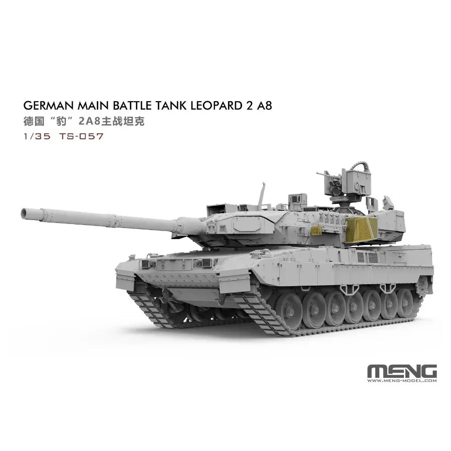 

MENG TS-057 1/35 немецкий главный боевой танк "Леопард" 2 модель A8 — для хоббистов и энтузиастов