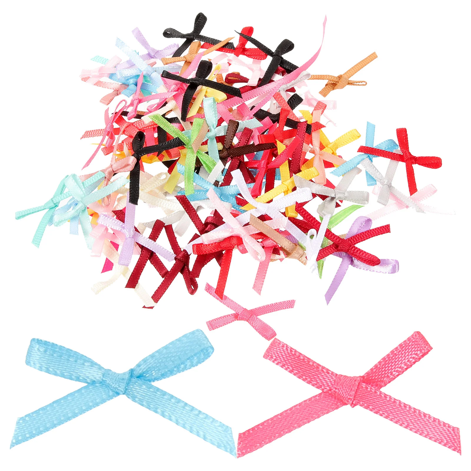 

500pcs Mini Ribbon Bows 3mm 50 Colors Clothing Accessories Elegant Bowknots for Craft Gift Wrapping Home Decor Tiny Bows