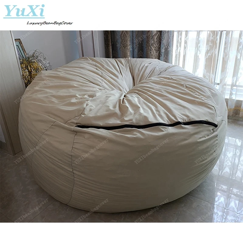 1 sztuk Recliner Giant Khaki wewnętrzna wkładka pokrywa domu dmuchana Sofa worek fasoli do napełniania koraliki piankowe meble kanapa pokrowiec na