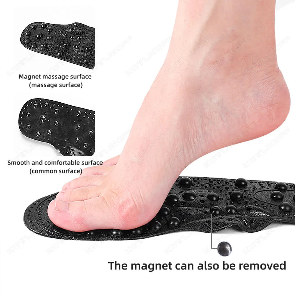 Magnetic Therapy Insoles 68 Magnets Foot Relaxed Massager Orthopedic Insoles Foot Acupressure Point Body Detox Slimming Shoe Pad