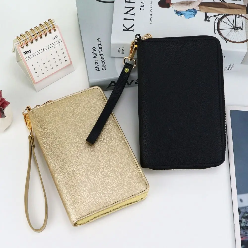 

New PU Leather Cash Budget Envelop A6 Portable Card Bag Large Capacity Card Holder Loose-leaf Wallet