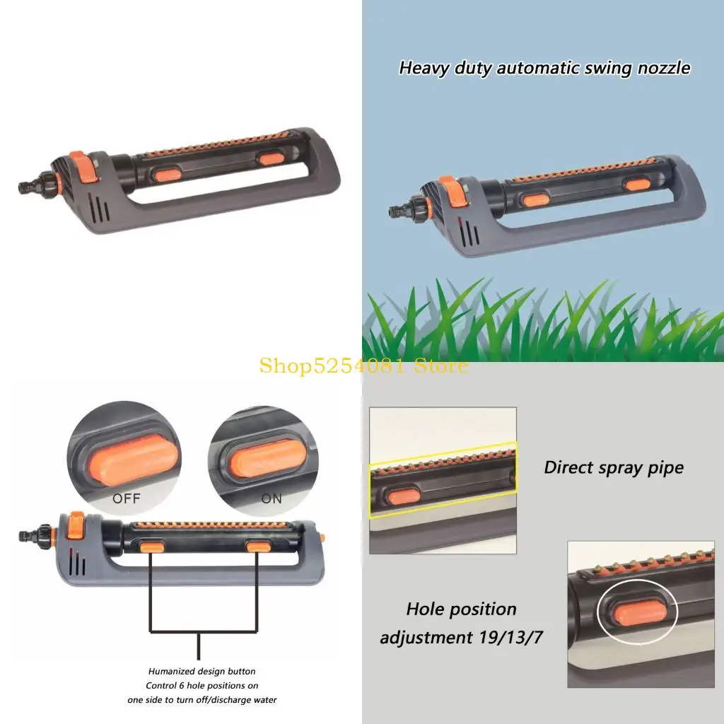 AXYC Wide Coverage 19 Hole Oscillating Sprinkler Heavy Type Rotating Lawn Sprinkler Head For Even Garden And Yard Watering