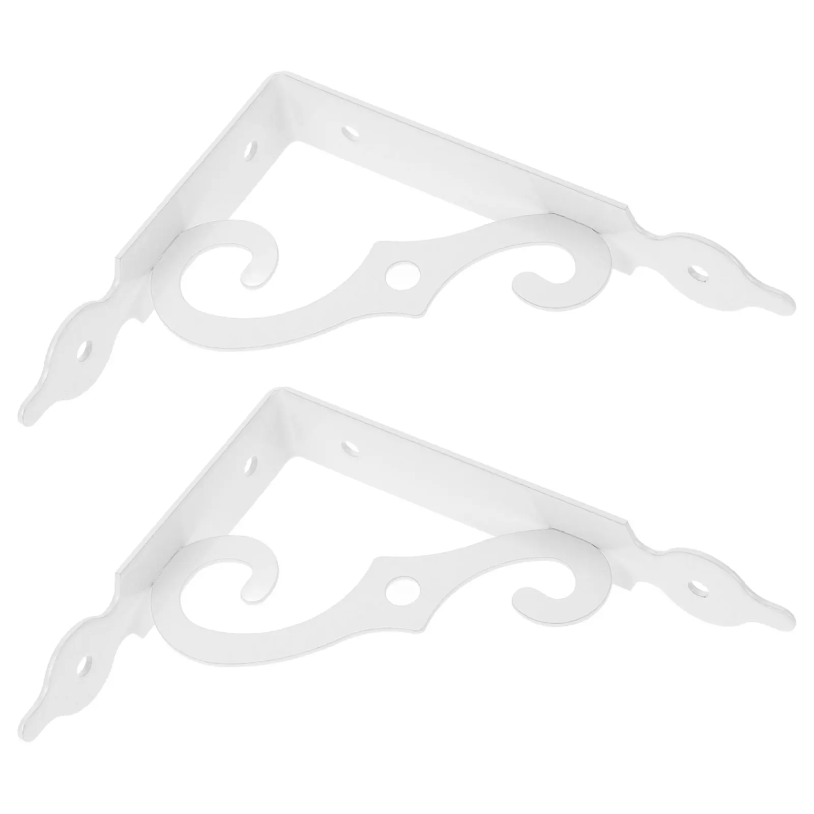 2 szt. Pogrubione żelazne wsporniki trójkątne, wytrzymałe uchwyty ścienne do półek, dekoracyjne półki wiszące, wsporniki do przechowywania i ekspozycji