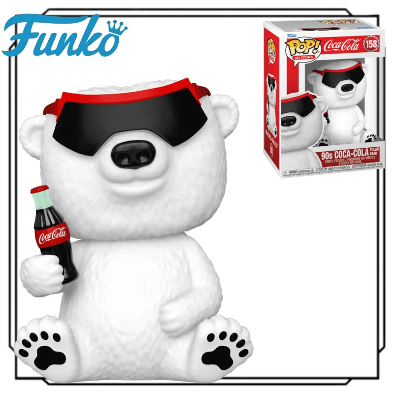 Iconos Publicitarios Originales de Funko Pop # Figura Coleccionable de la Coca-Cola de los 90, Diseño de Oso Polar, Versión Q, Adorno, Regalo