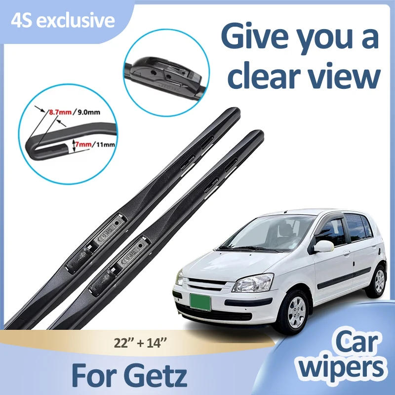 

Car Wiper Blade For Hyundai Getz Click TB 2003~2011 2010 2009 2008 2007 Front Window Windshield Sunscreen Wiper Car Accessories
