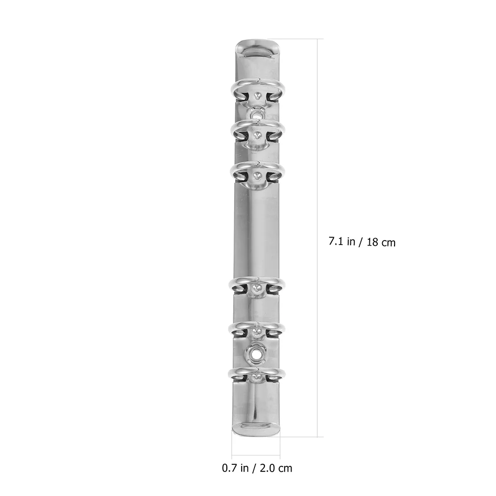 6 ชิ้น Binder อุปกรณ์สํานักงานหลวมโน้ตบุ๊คแหวนโลหะเครื่องเขียนหนังสือตกแต่งคลิป Binders