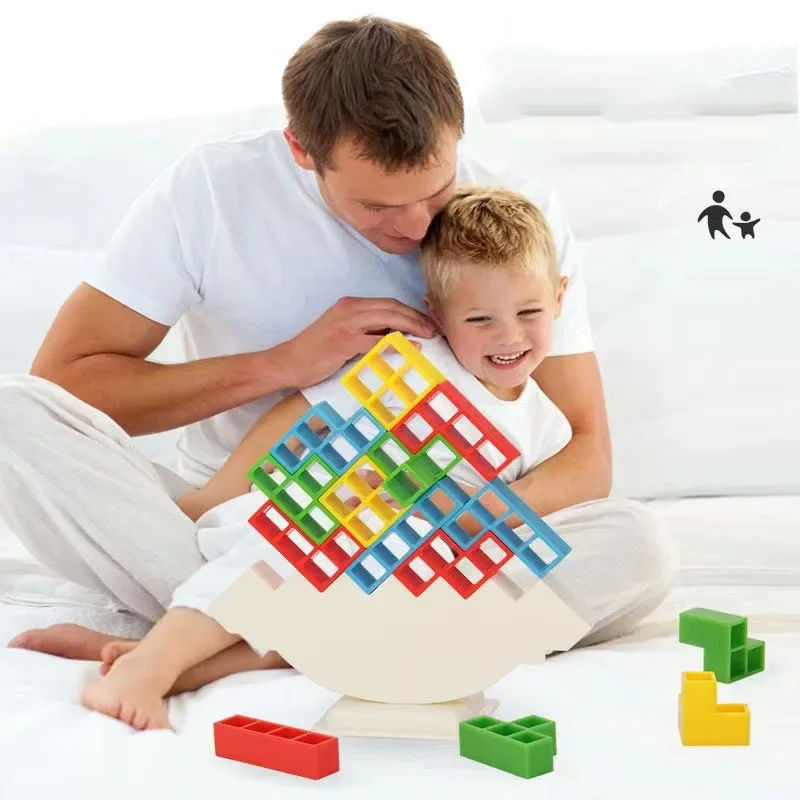 Puzzle Games Baby Stacking Blocks Wood Kids Montessori Toys Melissa and Doug Stacking Blocks Balancin Tetra Tower Game Rainbow