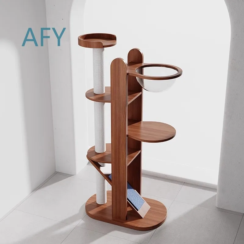 for Big Cats Silent Multi-Cat Jumping Platform Apartment Space-Saving Eco-Friendly Cat Tree Perch Scratching Post Play Area