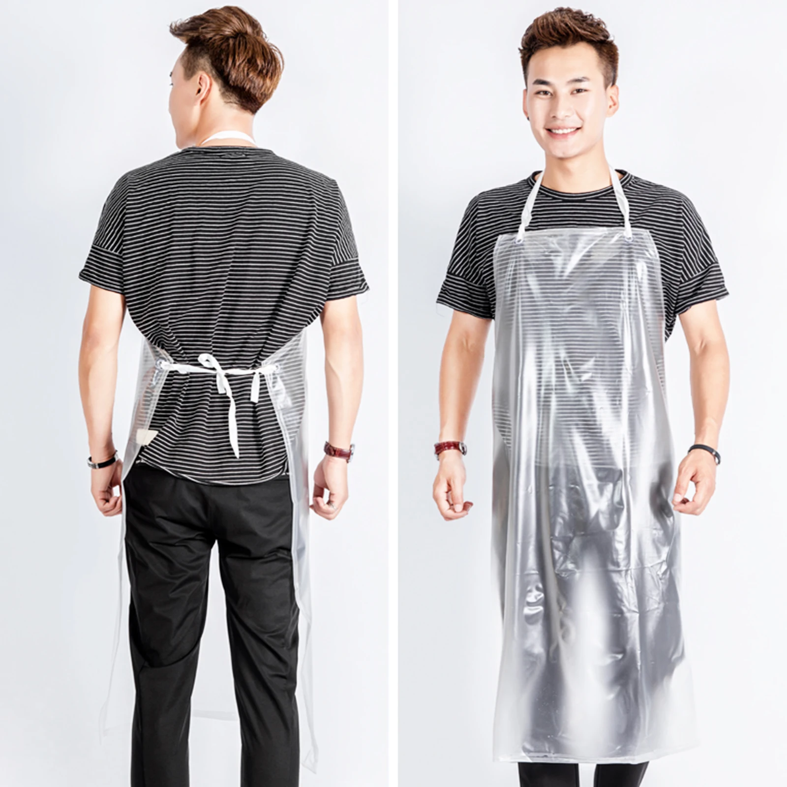 

3pcs Waterproof Apron PVC Anti Oil Stain Resistant Kitchen Cooking Home Protection Adult Washing Men Women Gardening