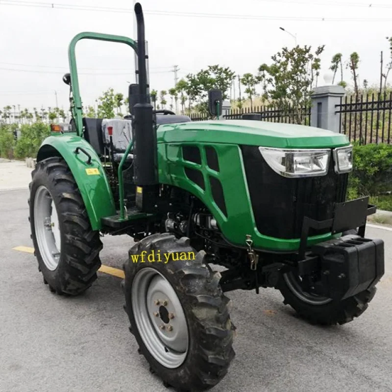 Duradero: Tractor de rueda de huerto de invernadero con marco antideslizante, Mini Tractor 4x4 70HP 4 WD