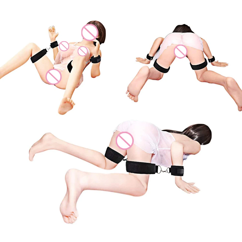 BDSM الكبار SM ضبط النفس الجنسي أصفاد أدوات الرقيق Bdsm ​   أصفاد مثيرة للمعصم إلى الكاحل مفتوحة الساق ألعاب يدوية عبودية للأزواج 18+