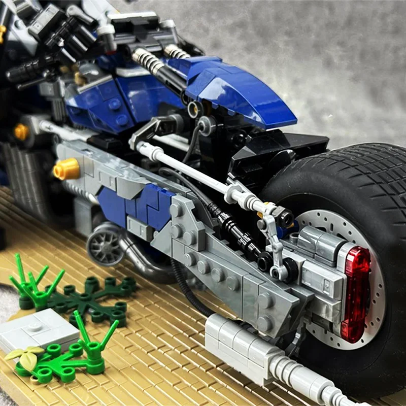 2100 pz Moc Supereroe Modello di Film Cavaliere Bianco Batcycle Supercar Figura Mostra Building Blocks Set Mattoni Giocattolo Presente