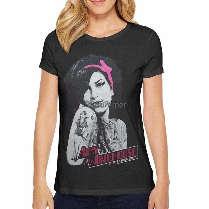 Clothing Fisesxx Awesome Womens Amy Winehouse Portrait Rehab Rhythm Blues Short Mtv Tee Shirt