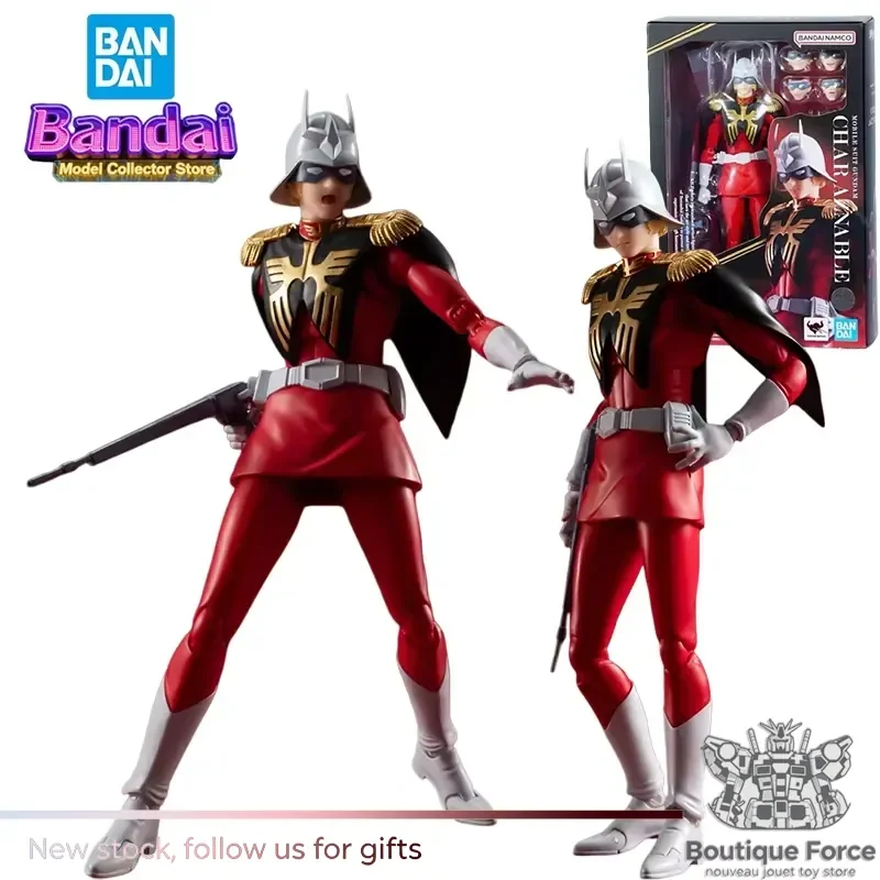 Figura de Acción Bandai Shf Char Aznable, Mobile Suit Gundam: The Origin, El Aliento del Cometa Rojo, Juguete Coleccionable de Anime para Niños