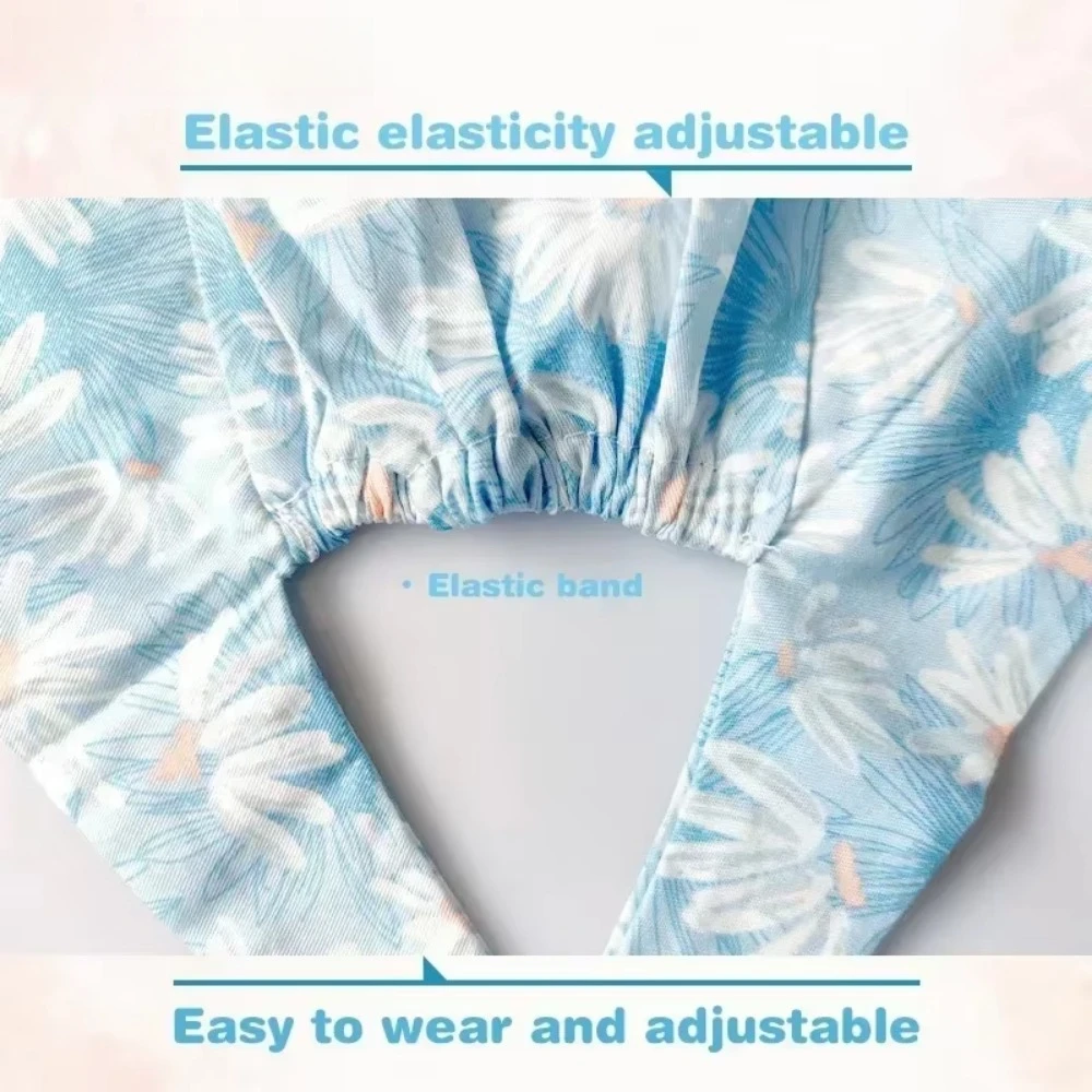 قبعة ممرضة قطنية قابلة للتعديل ، قبعة صحية للتمريض ، نمط طباعة كرتونية ، مقاومة للغبار للجنسين ، مقشر تمريض ملون للجمال