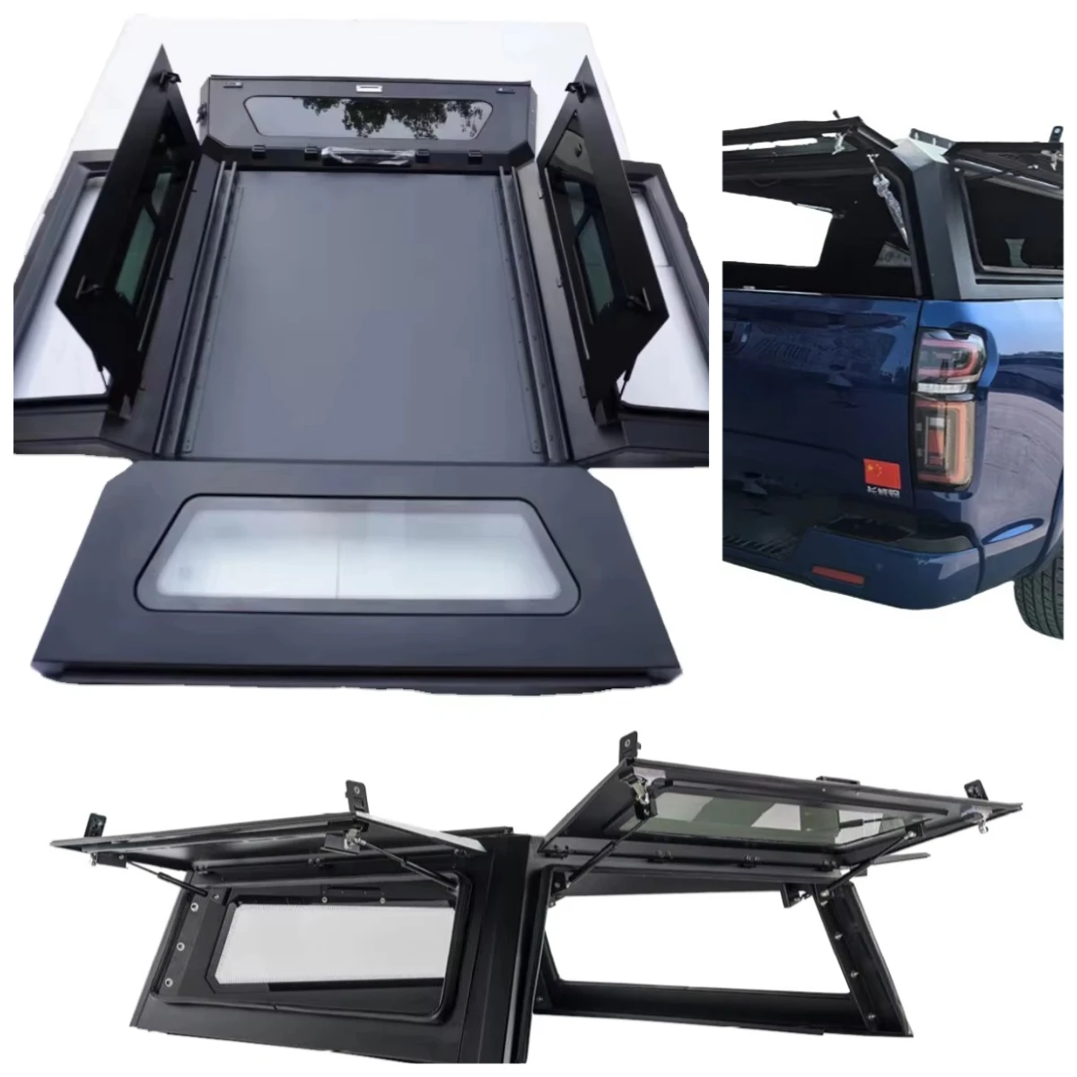 

Manufacturer 4X4 Accessories Waterproof Steel Hard Top Canopy With Windows Truck Bed Canopy for Great Wall Poer