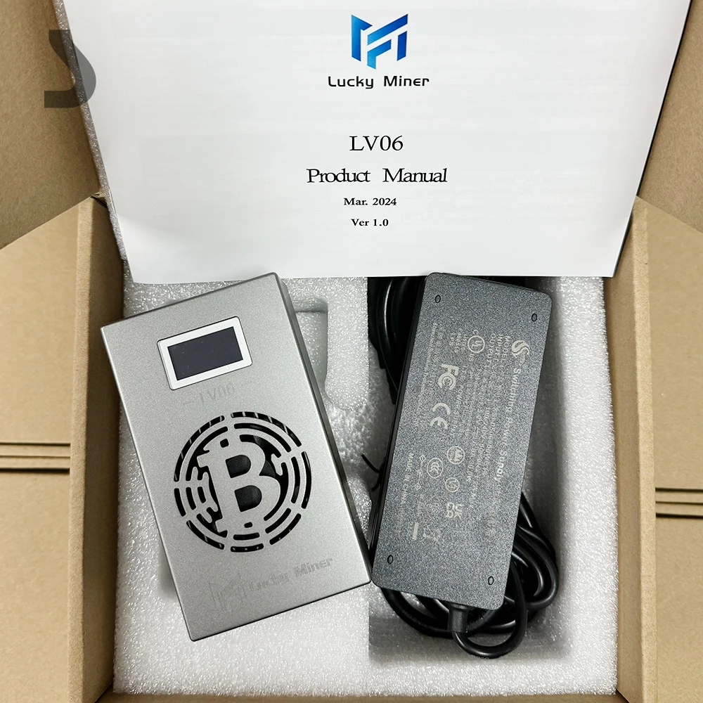 WIFI Bitcoin Miner Lucky miner v6 504GH/S  LV06 BM1366 SHA256 13W Home Silent crypto miner lottery miner solo miner