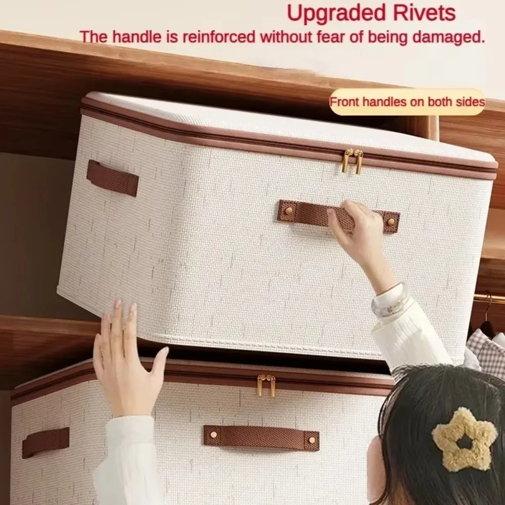 

Large Capacity Storage Box with Lid Dustproof Clothes Organizer New Foldable Drawer Classification Covered Box Finishing Box