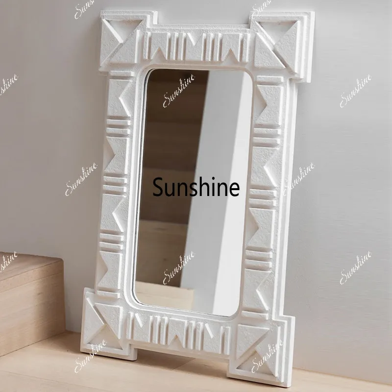 French square wall mounted full body floor mirror bedroom living room fitting mirror