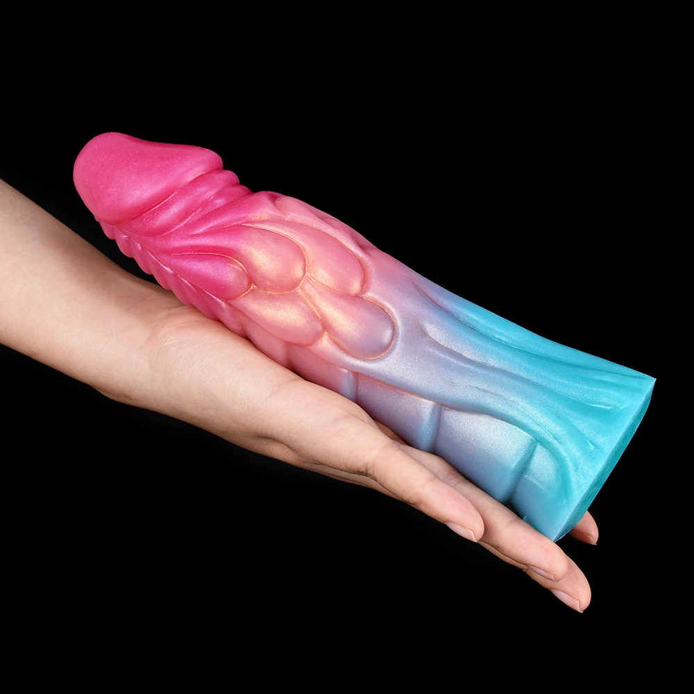 Penis Sleeve Enlargement Silicone Penis Extension Cock Enlarger Reusable Wearable Soft Silicone Monster NNSX-HX5136