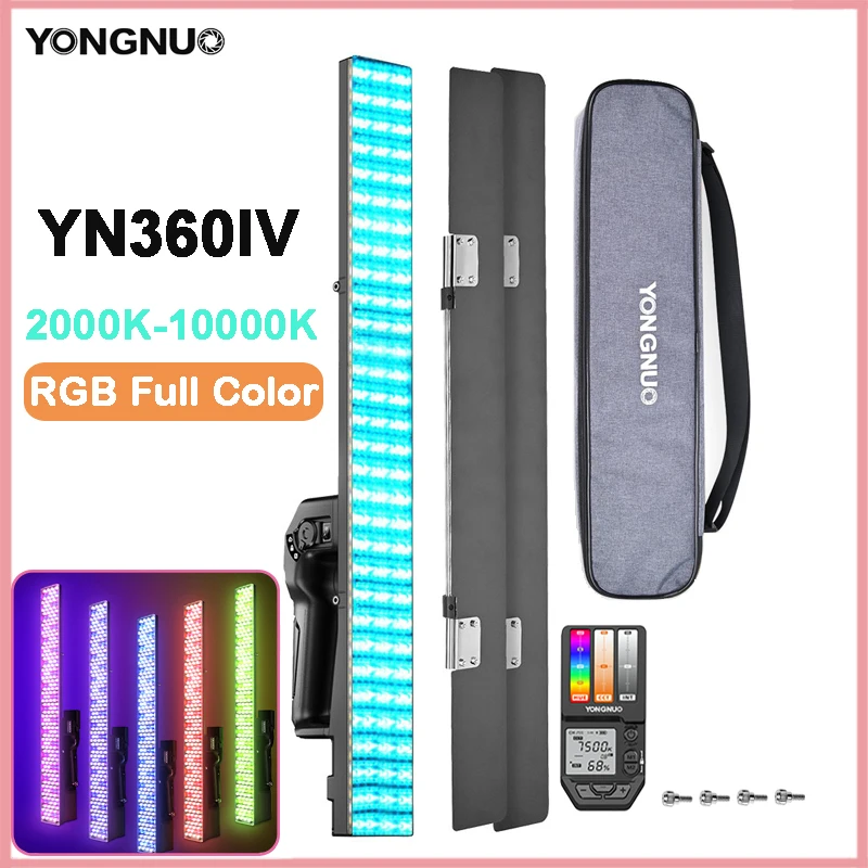 Yongnuo YN360 IV YN360IV Handheld 2000K-10000K RGB Colorful Ice Stick LED Video Light Touch Adjusting Controlled by Phone App