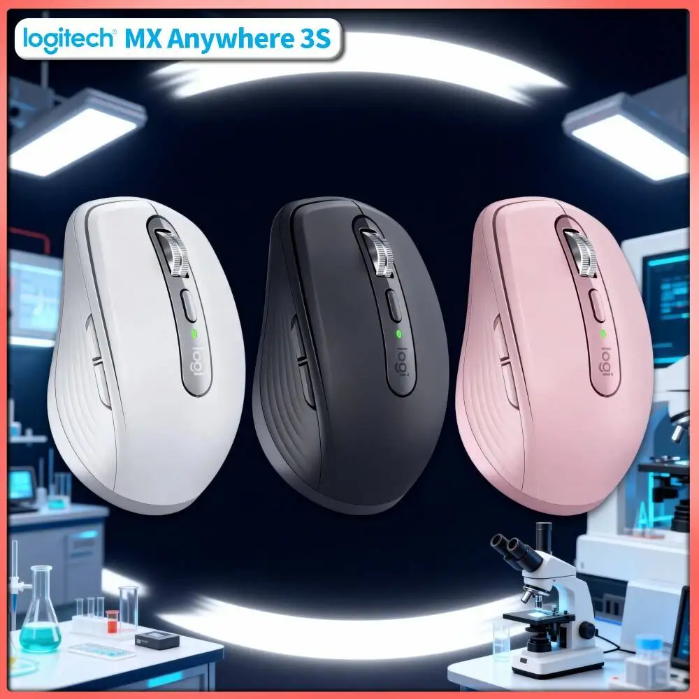 Durable MX Anywhere 3S - 8K DPI Darkfield, 70-Day Battery, Silent Click, Ideal for Jewelry Shop Office & Stock Prep