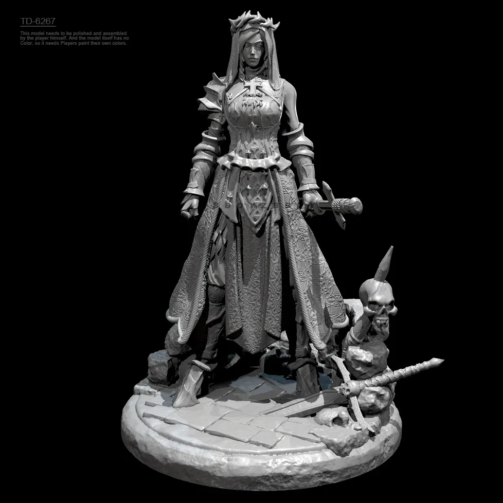 Kits de modèles en résine 38mm 50mm 75mm, figurine incolore et auto-assemblée TD-6267/3D