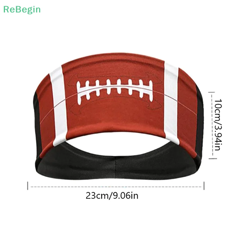 Sporty Style Headbands For Women - Football, Basketball, Volleyball, Softball Patterns Headbands- Anti-Slip, Sweat-Absorbing