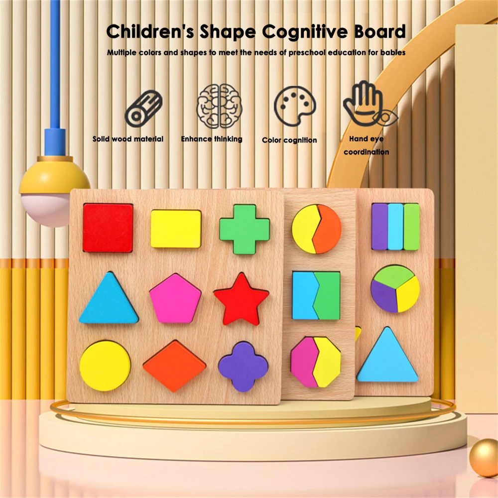 

Geometric Puzzle Stereo Puzzle Puzzle Toys Shape Cognition Board Childrens Early Education Tangram Building Block Toys Juguetes