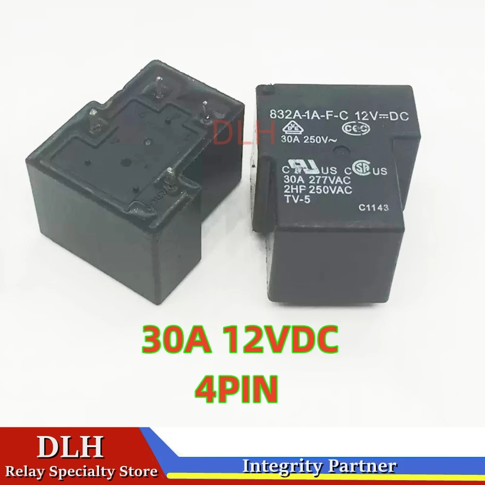 

New Original 832A-1A-F-C 832A-1A-F-C-B-12VDC 832A-1A-F-C-12VDC 832A-1A-F-C-DC12V 4PINS 30A 12VDC Power Relay