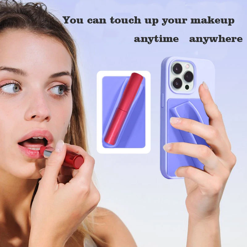 Lip Case Silicone Lipstick Holder Phone Case Mobile Phone Magnetic Absorption Bracket Unlimited Models Universal Lazy Bracket