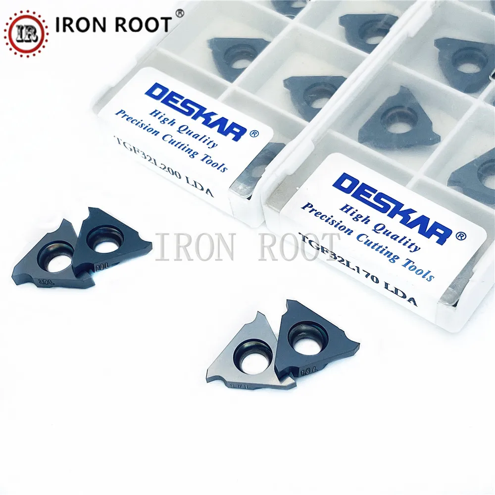 Imagem -06 - Deskar-cnc Torno Ferramentas de Corte Grooving Carbide Inserts para P.m.k Part Tgf32l 180 Lda 185 190 195 200 210 215 220 225