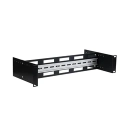 19 inch Adjustable Rack Mount DIN Rail Kit, Depth Aluminum Chassis Bracket for 35mm DIN-Rail Mounted Device